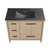 Swiss Madison SM-BV750K-3MB Virage 36" Brown Oak Bathroom Vanity With Black, 3-Hole Ceramic Sink Top