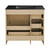 Swiss Madison SM-BV750K-3MB Virage 36" Brown Oak Bathroom Vanity With Black, 3-Hole Ceramic Sink Top