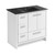 Swiss Madison SM-BV750W-3MB Virage 36" White Bathroom Vanity With Black, 3-Hole Ceramic Sink Top