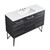 Swiss Madison SM-BV224-3 Annecy 48" Black Walnut Bathroom Vanity With White, 3-Hole Ceramic Sink Top