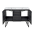 Swiss Madison SM-BV224D-3 Annecy 48" Black Walnut, Double Sink Bathroom Vanity With White, 3-Hole Ceramic Sink Top