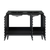 Swiss Madison SM-BV557BD-3MB Cascade 48" Black Oak, Double Sink Bathroom Vanity With Black, 3-Hole Ceramic Sink Top