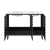 Swiss Madison SM-BV557BD-3 Cascade 48" Black Oak, Double Sink Bathroom Vanity With White, 3-Hole Ceramic Sink Top