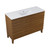 Swiss Madison SM-BV557WN-3 Cascade 48 in. Brown Oak Bathroom Vanity With White, 3-Hole Ceramic Sink Top
