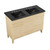 Swiss Madison SM-BV557D-3MB Cascade 48" Natural Oak, Double Sink Bathroom Vanity With Black, 3-Hole Ceramic Sink Top