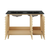 Swiss Madison SM-BV557D-3MB Cascade 48" Natural Oak, Double Sink Bathroom Vanity With Black, 3-Hole Ceramic Sink Top