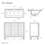 Swiss Madison SM-BV557D-3 Cascade 48" Natural Oak, Double Sink Bathroom Vanity With White, 3-Hole Ceramic Sink Top