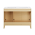 Swiss Madison SM-BV557D-3 Cascade 48" Natural Oak, Double Sink Bathroom Vanity With White, 3-Hole Ceramic Sink Top
