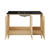 Swiss Madison SM-BV557MB Cascade 48" Natural Oak Bathroom Vanity With Black Ceramic Sink Top