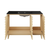 Swiss Madison SM-BV557-3MB Cascade 48 in. Natural Oak Bathroom Vanity With Black, 3-Hole Ceramic Sink Top