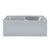 Swiss Madison SM-AB543MG Voltaire 60" x 32" Left-Hand Drain Alcove Bathtub with Apron and Armrest - Matte Grey