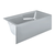 Swiss Madison SM-AB543MG Voltaire 60" x 32" Left-Hand Drain Alcove Bathtub with Apron and Armrest - Matte Grey