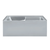 Swiss Madison SM-AB542MG Voltaire 60" x 32" Right-Hand Drain Alcove Bathtub with Apron and Armrest - Matte Grey