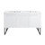 Swiss Madison SM-BV216D-3 Annecy 60" White, Double Sink Bathroom Vanity With White, 3-Hole Artificial Stone Sink Top