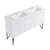 Swiss Madison SM-BV216D-3 Annecy 60" White, Double Sink Bathroom Vanity With White, 3-Hole Artificial Stone Sink Top