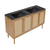 Swiss Madison SM-BV666D-3MB Classe 60" Brown Oak, Double Sink Bathroom Vanity With Black, 3-Hole Artificial Stone Sink Top