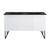 Swiss Madison SM-BV216DMB Annecy 60" White, Double Sink Bathroom Vanity With Black Artificial Stone Sink Top