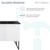 Swiss Madison SM-BV216DMB Annecy 60" White, Double Sink Bathroom Vanity With Black Artificial Stone Sink Top
