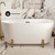 Swiss Madison SM-FB1002BG Monaco 59" Freestanding Bathtub with Brushed Gold Stand Swiss Madison SM-FB1002BG Monaco 59" Freestanding Bathtub with Brushed Gold Stand