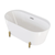 Swiss Madison SM-FB1002BG Monaco 59" Freestanding Bathtub with Brushed Gold Stand