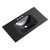 Fine Fixtures Black 36" x 19" Serenity Vanity Sink With Integrated Countertop - 3 holes 8" spread - VG3618BL-8