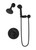 Symmons Elm Shower Faucet And Hand Shower Trim With Secondary Integral Diverter, Matte Black - S5508MBTRM