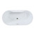 Kingston Brass 55" Acrylic Oval Double Ended Freestanding Tub with Drain, Glossy White/Polished Nickel - VT7DE552823C426