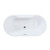 Kingston Brass 55" Acrylic Oval Double Ended Freestanding Tub with Drain, Glossy White/Polished Nickel - VTDE552823C426