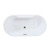 Kingston Brass 67" Acrylic Oval Double Ended Freestanding Tub with Drain, Glossy White/Antique Brass - VTDE673223C423