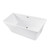 Kingston Brass 67" Acrylic Rectangular Double Ended Freestanding Tub with Drain, Glossy White/Polished Nickel - VTSQ672923C416
