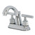 Kingston Brass Convergent 4-Inch Centerset Bathroom Faucet with Knurled Handle and Retail Pop-Up Drain, Polished Chrome - KS8611KNL