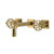 Kingston Brass Belknap Two-Handle Wall Mount Bathroom Faucet, Brushed Brass - KS6127RX