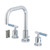 Kingston Brass Synchronous Widespread Bathroom Faucet with Brass Pop-Up Drain, Polished Chrome - FSC8931KPS