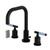 Kingston Brass Synchronous Widespread Bathroom Faucet with Brass Pop-Up Drain, Matte Black - FSC8930KPS