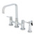 Kingston Brass Concord Bridge Kitchen Faucet with Brass Side Sprayer, Polished Chrome - KS8251DLBS
