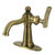 Kingston Brass Single-Handle Bathroom Faucet with Deck Plate and Drain, Antique Brass - KSD3543TKL