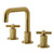 Kingston Brass Convergent Widespread Bathroom Faucet with Push Pop-Up Drain, Brushed Brass - KS1417KNX