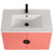 Fine Fixtures Pellabay 30 Inch Wall Hung Vanity Cabinet With Sink - Coral Pink - PL30CP