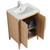 Fine Fixtures Leafside Vanity Cabinet 24" Wide - Sand Oak - LS24SO