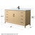 Wyndham Janna 60 Inch Single Bathroom Vanity in White Oak, White Carrara Marble Countertop, Undermount Square Sink, Matte Black Trim - WCH757560SHBCMUNSMXX Wyndham Janna 60 Inch Single Bathroom Vanity in White Oak, White Carrara Marble Countertop, Undermount Square Sink, Matte Black Trim - WCH757560SHBCMUNSMXX