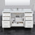 Wyndham Amici 60 Inch Single Bathroom Vanity in White, White Carrara Marble Countertop, Undermount Square Sink, Matte Black Trim - WCH818160SWBCMUNSMXX