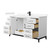 Wyndham Marlena 60 Inch Single Bathroom Vanity in White, Carrara Cultured Marble Countertop, Undermount Square Sink, Matte Black Trim - WCH515160SWBC2UNSMXX Wyndham Marlena 60 Inch Single Bathroom Vanity in White, Carrara Cultured Marble Countertop, Undermount Square Sink, Matte Black Trim - WCH515160SWBC2UNSMXX
