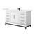 Wyndham Marlena 60 Inch Single Bathroom Vanity in White, White Cultured Marble Countertop, Undermount Square Sink, Matte Black Trim - WCH515160SWBWCUNSMXX Wyndham Marlena 60 Inch Single Bathroom Vanity in White, White Cultured Marble Countertop, Undermount Square Sink, Matte Black Trim - WCH515160SWBWCUNSMXX