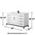 Wyndham Marlena 60 Inch Single Bathroom Vanity in White, White Carrara Marble Countertop, Undermount Square Sink, Matte Black Trim - WCH515160SWBCMUNSMXX Wyndham Marlena 60 Inch Single Bathroom Vanity in White, White Carrara Marble Countertop, Undermount Square Sink, Matte Black Trim - WCH515160SWBCMUNSMXX
