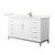 Wyndham Amici 60 Inch Single Bathroom Vanity in White, White Quartz Countertop, Undermount Square Sink (1-Hole), Brushed Nickel Trim - WCH818160SWHWQUNSMXX Wyndham Amici 60 Inch Single Bathroom Vanity in White, White Quartz Countertop, Undermount Square Sink (1-Hole), Brushed Nickel Trim - WCH818160SWHWQUNSMXX