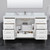 Wyndham Marlena 60 Inch Single Bathroom Vanity in White, White Quartz Countertop, Undermount Square Sink (1-Hole), Matte Black Trim - WCH515160SWBWQUNSMXX