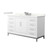 Wyndham Marlena 60 Inch Single Bathroom Vanity in White, Giotto Quartz Countertop, Undermount Square Sink (3-Hole), Brushed Nickel Trim - WCH515160SWHGTUS3MXX Wyndham Marlena 60 Inch Single Bathroom Vanity in White, Giotto Quartz Countertop, Undermount Square Sink (3-Hole), Brushed Nickel Trim - WCH515160SWHGTUS3MXX