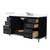 Wyndham Marlena 60 Inch Single Bathroom Vanity in Black, Giotto Quartz Countertop, Undermount Square Sink (3-Hole), Brushed Nickel Trim - WCH515160SBKGTUS3MXX Wyndham Marlena 60 Inch Single Bathroom Vanity in Black, Giotto Quartz Countertop, Undermount Square Sink (3-Hole), Brushed Nickel Trim - WCH515160SBKGTUS3MXX