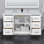 Wyndham Strada 60 Inch Single Bathroom Vanity in White, White Cultured Marble Countertop, Undermount Square Sink, Matte Black Trim, 58 Inch Mirror - WCF414160SWBWCUNSM58