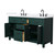 Wyndham Beckett 60 Inch Double Bathroom Vanity in Green, White Quartz Countertop, Undermount Square Sinks (3-Hole), Matte Black Trim - WCG242460DGKWQUS3MXX Wyndham Beckett 60 Inch Double Bathroom Vanity in Green, White Quartz Countertop, Undermount Square Sinks (3-Hole), Matte Black Trim - WCG242460DGKWQUS3MXX